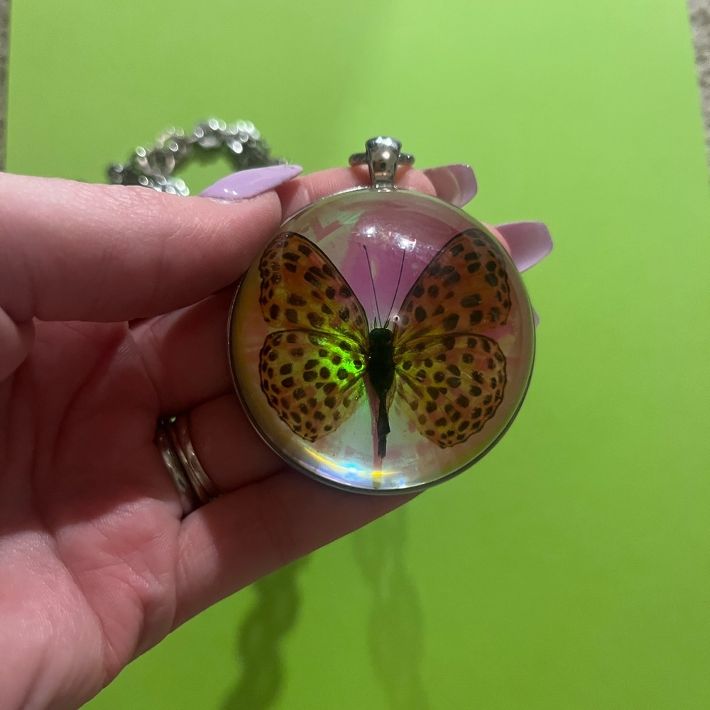 REAL Butterfly Pendant Necklace